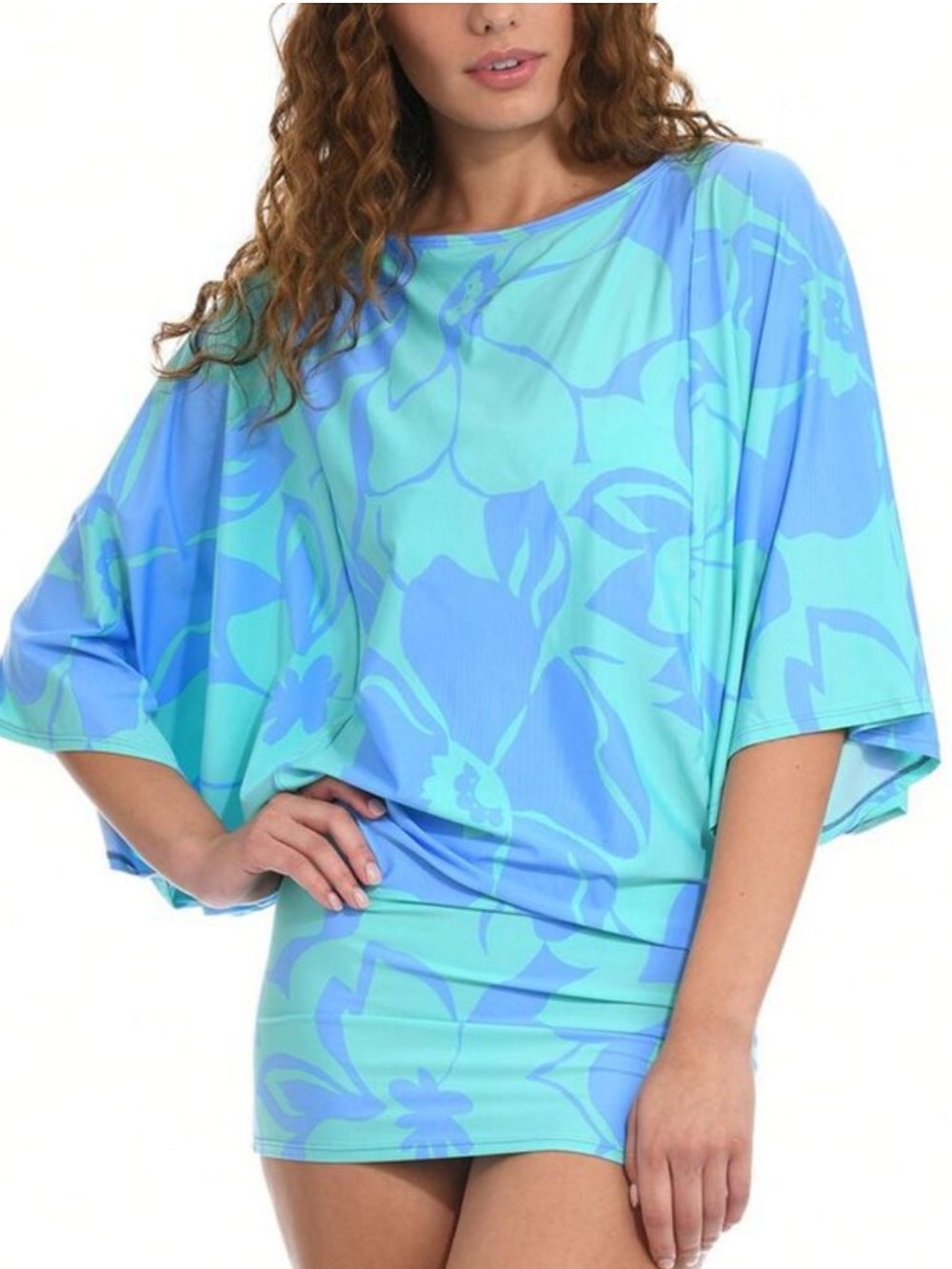 Sunshine 79 Swim Cover Dolman Dress Rashguard Beach Swim Vacation Cruise Medium